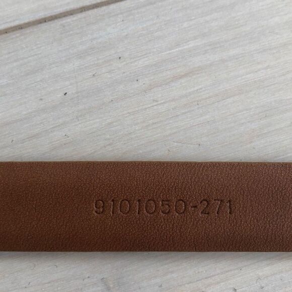 Lauren Ralph Lauren Women's Italian Genuine Leather Aligator Belt Brown Large - Picture 6 of 7